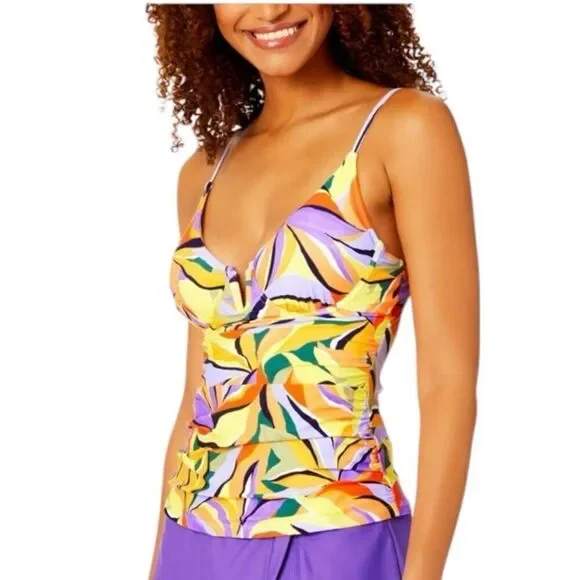 Anne Cole Women’s Tankini Swim Top Size Medium - Picture 5 of 12